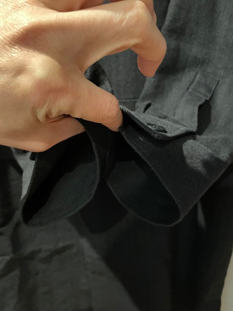 黒 M 激レアロング丈 90s Shirin Guild Band collar