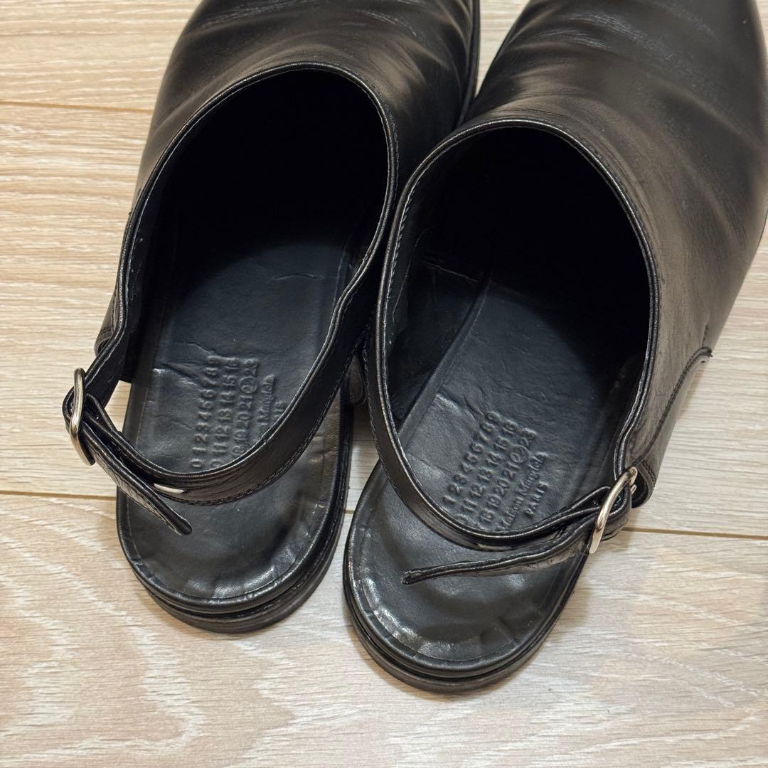 44 マルジェラ レザーサボ シューズ スリングバック