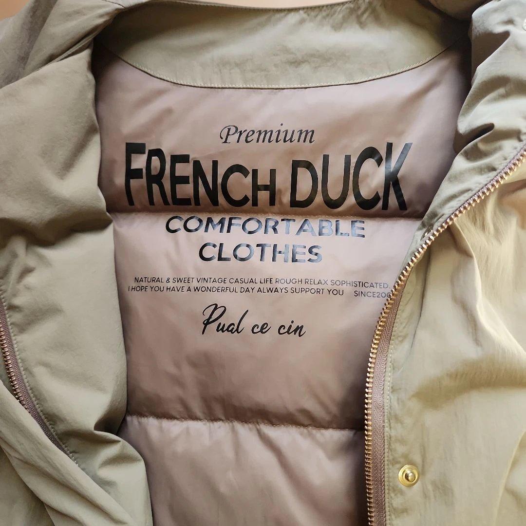 French Duck ノーカラーダウンジャケット iroiro です売切