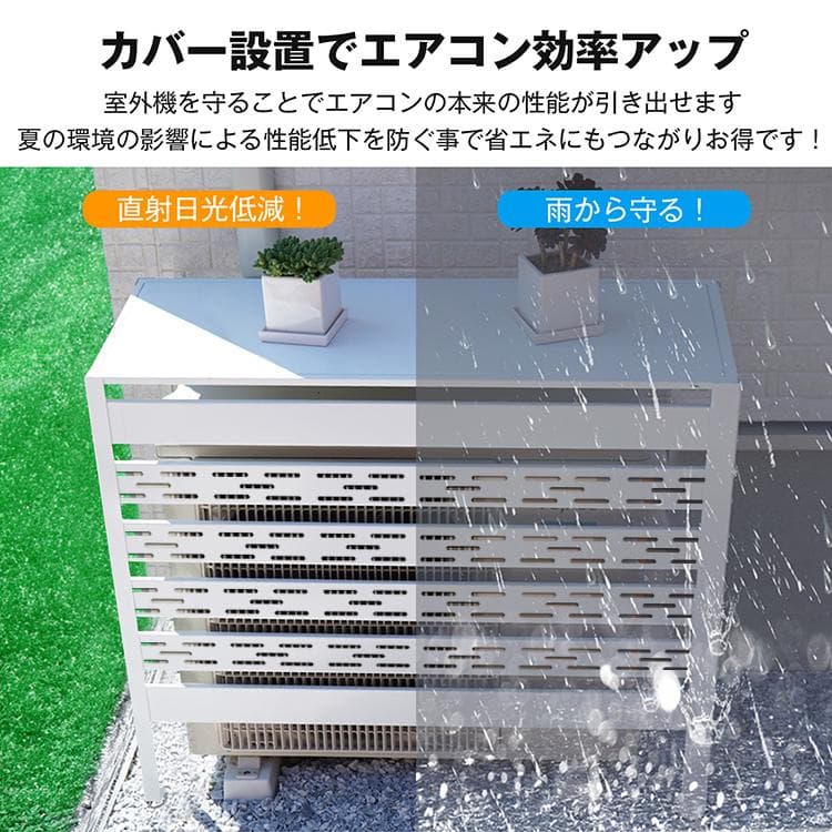【新品未使用】エアコン室外機カバー 通気穴 通気孔 通気口 室外機 日よけ
