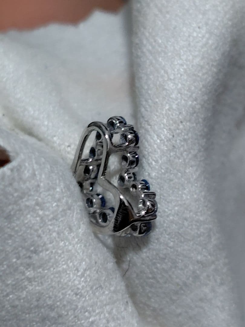 gstv　K18WG サファイアチャーム・ペンダントトップ　付属品なし