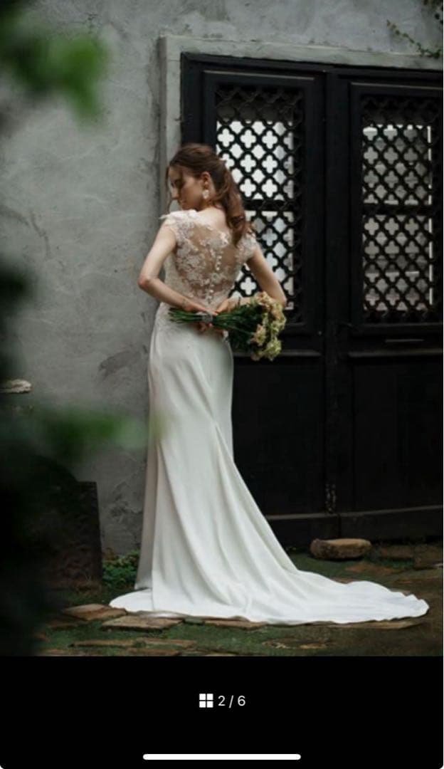 dress production 花柄刺繍 ソフトマーメイドドレス 結婚式ドレス