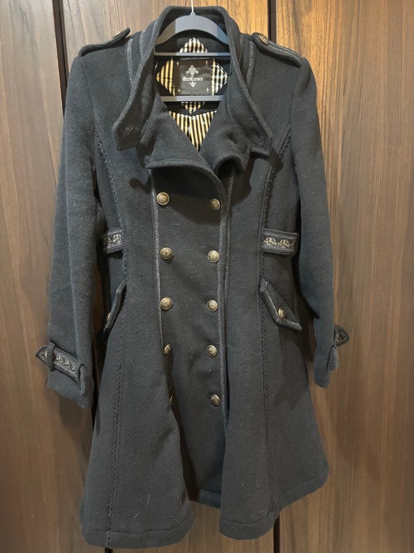 OZZ CROCE 薔薇刺繍スタンドカラーコート