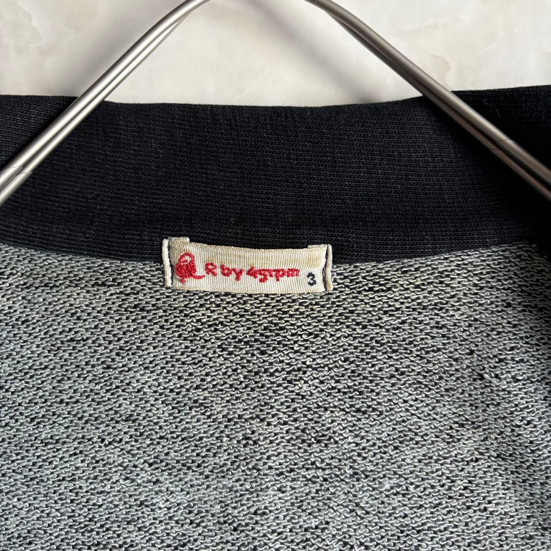 R by 45rpm インディゴ染め カバーオール 黒 3 コットン100