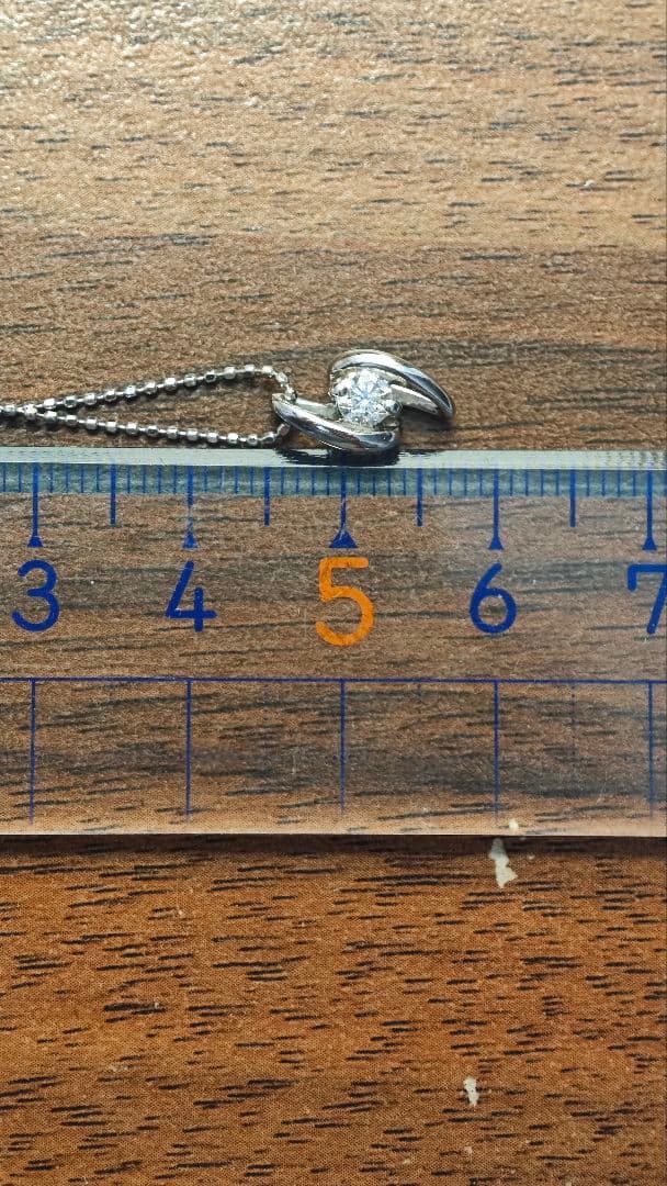 中央宝石研究所 鑑定書付 天然ダイヤネックレス 0.186ct F Pt900