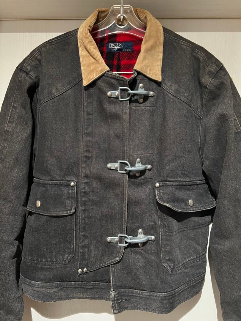 Ralph Lauren ブラックデニム ファイヤーマンジャケット　Mサイズ