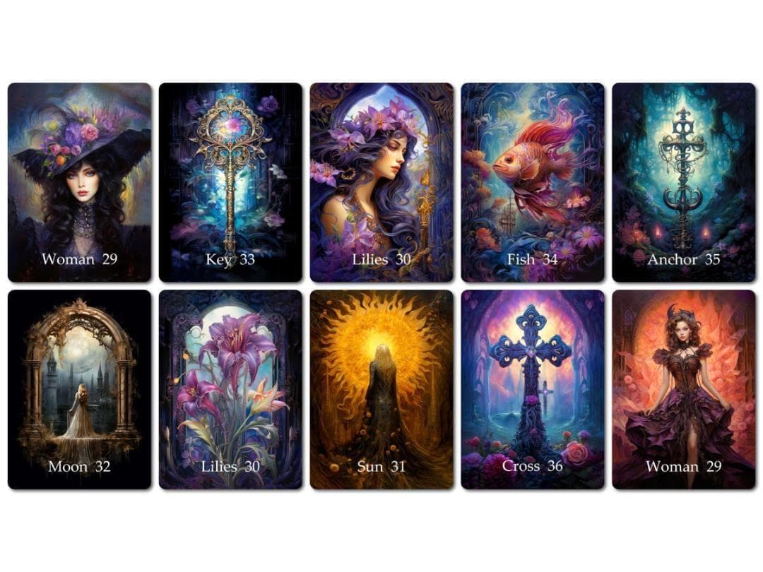 【正規品ルノルマンカード】美麗イラストの海外インディーズ✨ゴシックスタイルデッキ