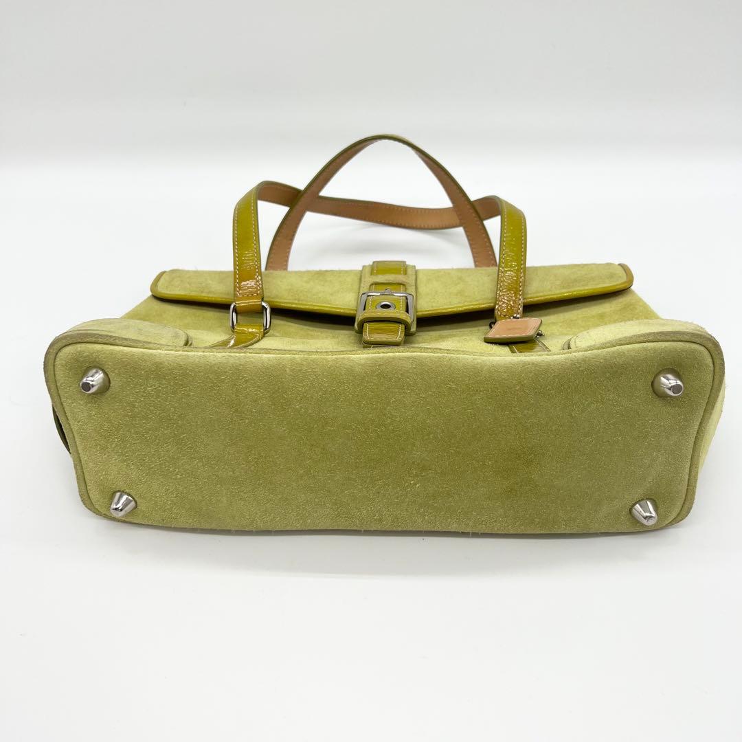 バッグ Coach Tote Bag Soho Suede Yellow-Green