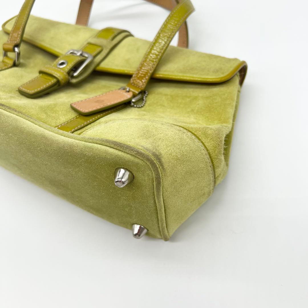 バッグ Coach Tote Bag Soho Suede Yellow-Green