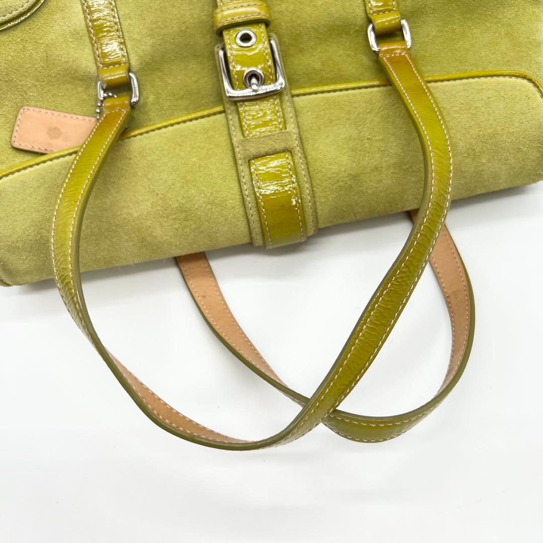バッグ Coach Tote Bag Soho Suede Yellow-Green