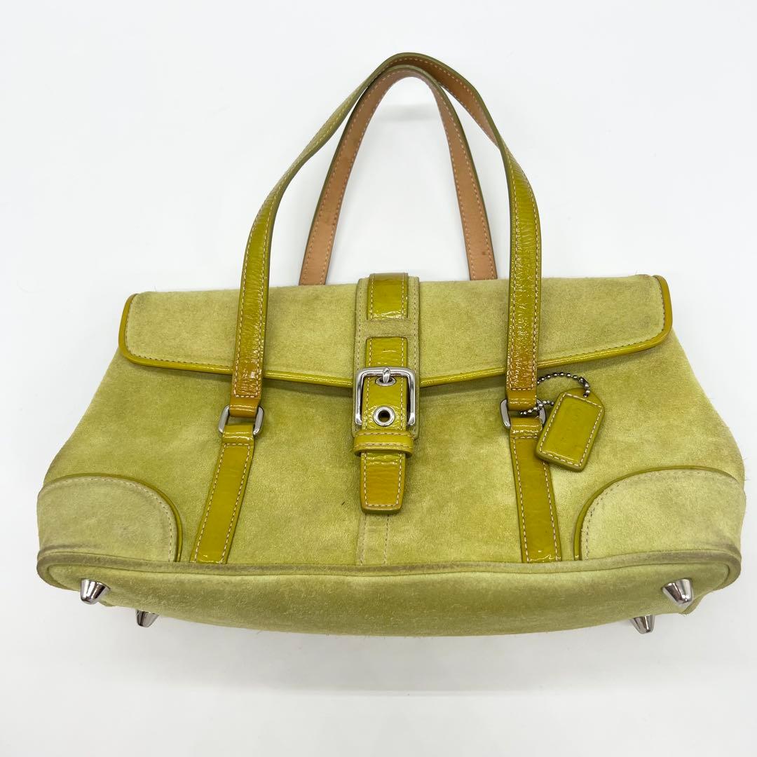 バッグ Coach Tote Bag Soho Suede Yellow-Green