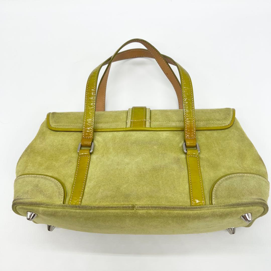 バッグ Coach Tote Bag Soho Suede Yellow-Green