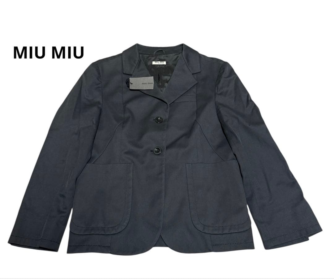 ジャケット・アウター MIU MIU GABARDINE SOFT COTTON JACKET