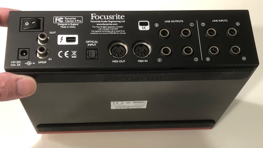 Focusrite Clarett 4Pre インターフェース MacBook