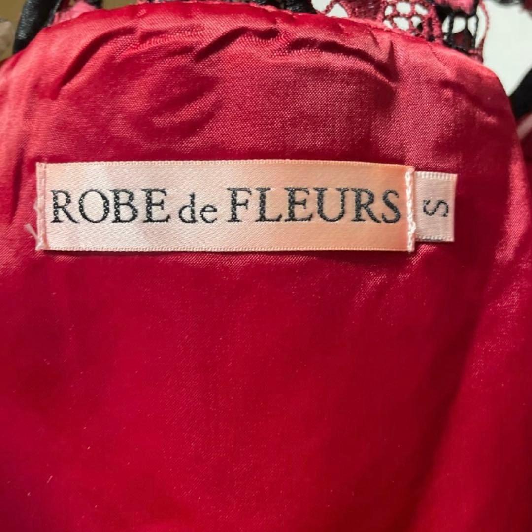 ROBE de FLEURS 赤 Aラインドレス Sサイズ　クリスマス　ワンピ