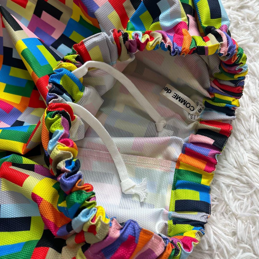 極美品 コムデギャルソン 24SS ワイドパンツ カラフル マルチカラー