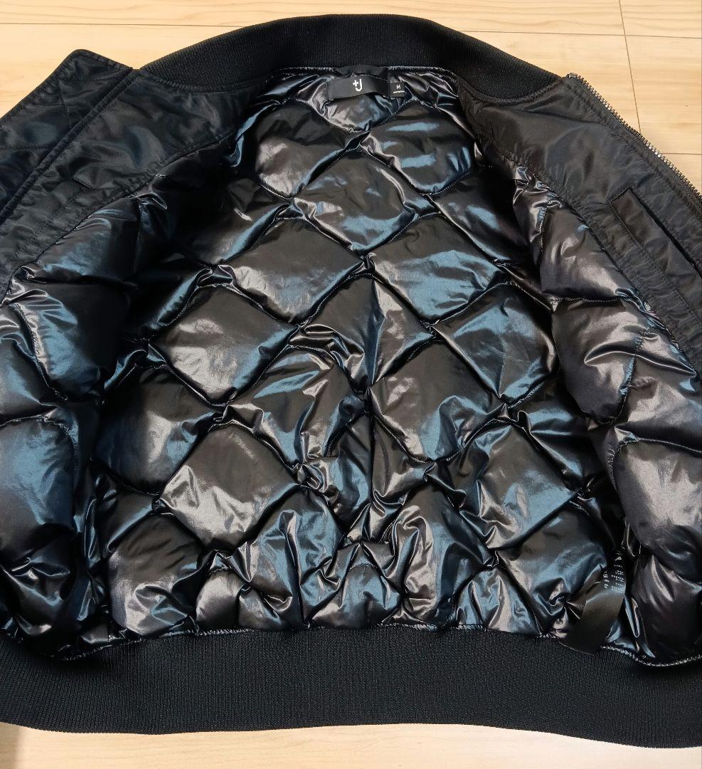 美品ユニクロ+J ハイブリッドダウンオーバーサイズMA-1ブルゾン M ブラック