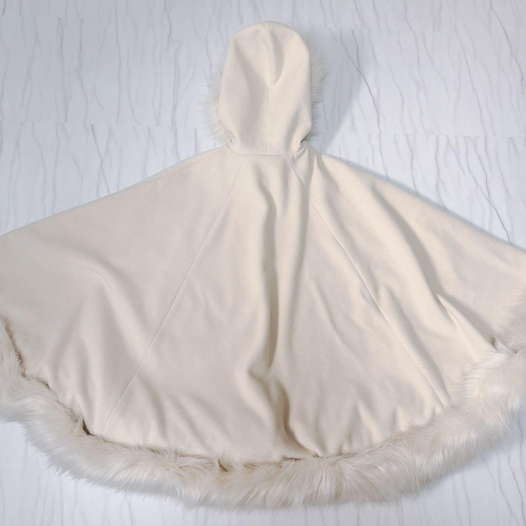  PARTY ロイヤルパーティー フードファーケープコート ポンチョ