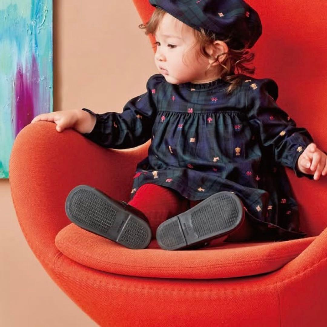 ファミリア　familiar 長袖プリントワンピース 100cm