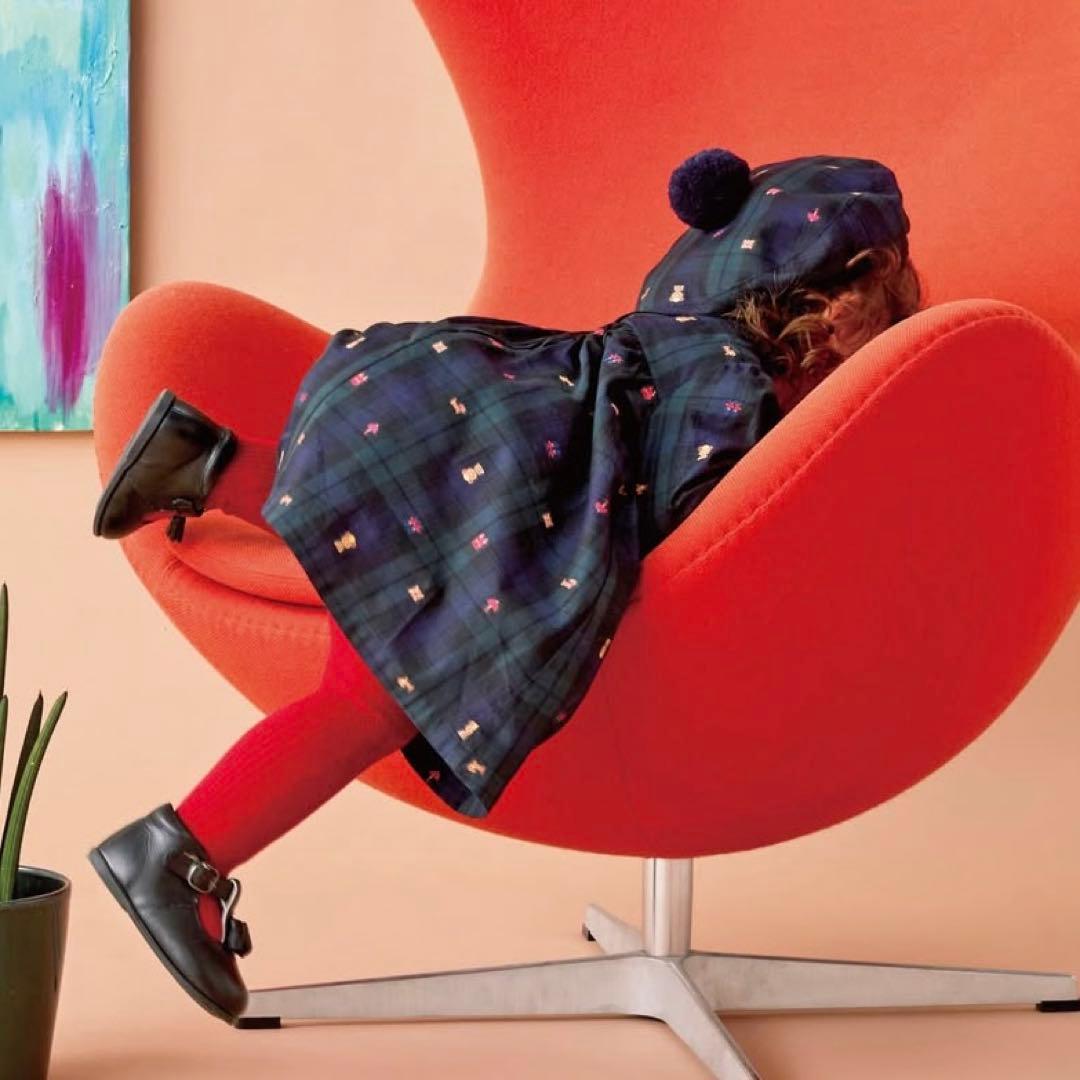 ファミリア　familiar 長袖プリントワンピース 100cm