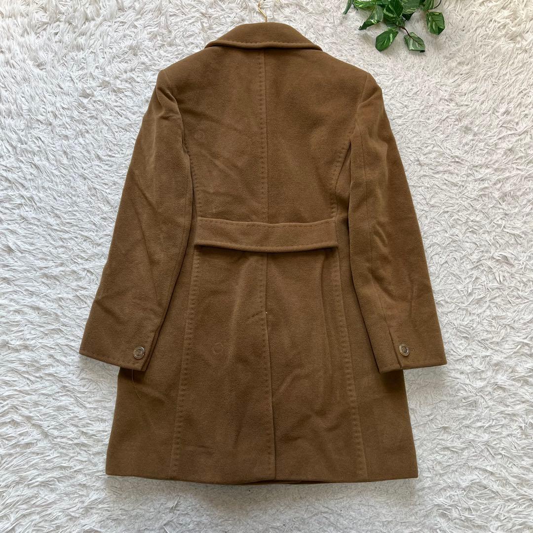 マックスマーラ カシミヤ アンゴラ ピーコート キャメル 42サイズ XL