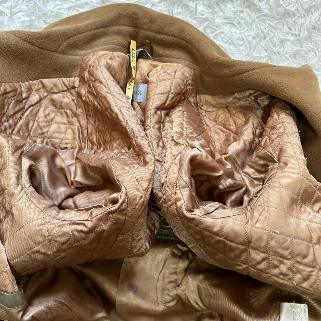 マックスマーラ カシミヤ アンゴラ ピーコート キャメル 42サイズ XL