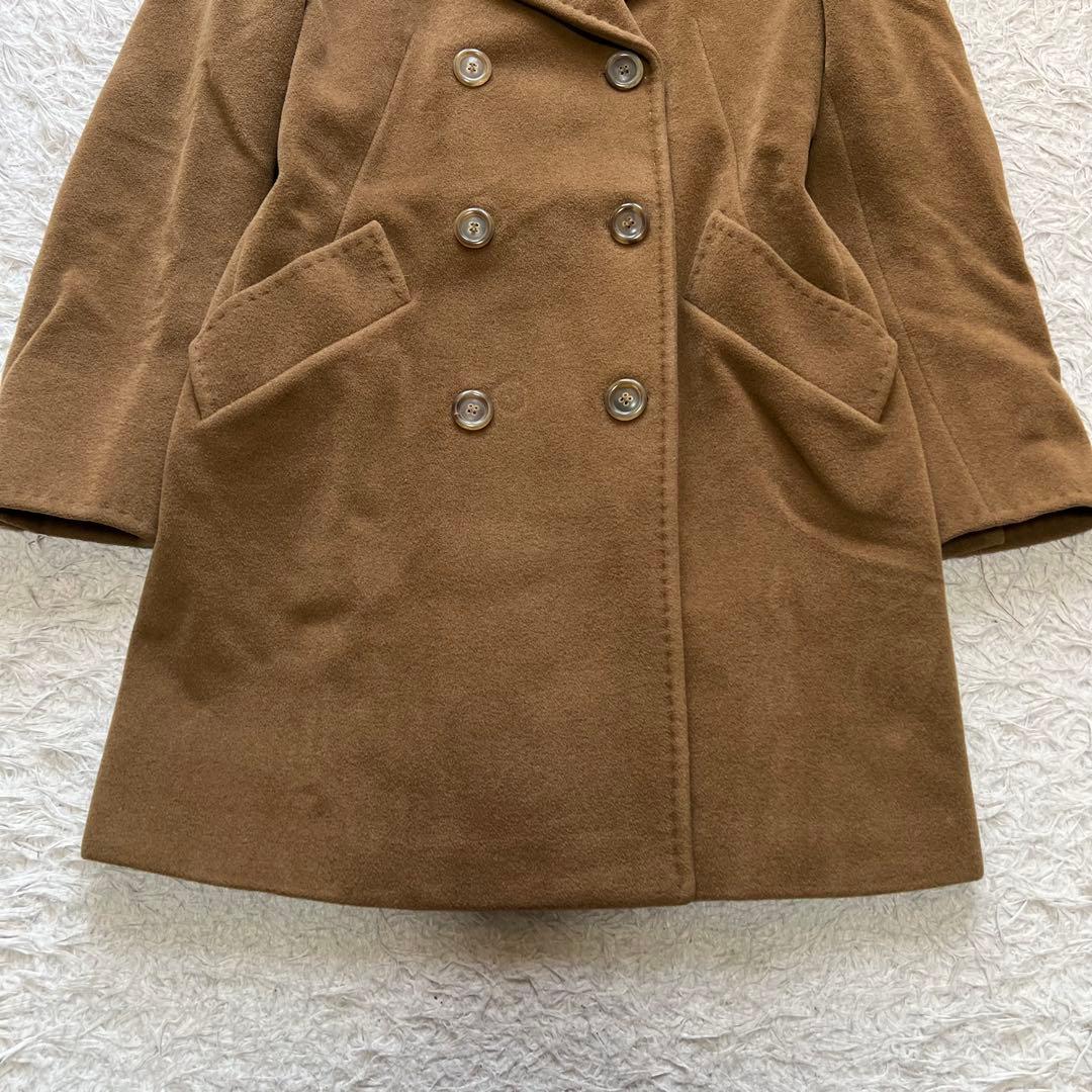 マックスマーラ カシミヤ アンゴラ ピーコート キャメル 42サイズ XL