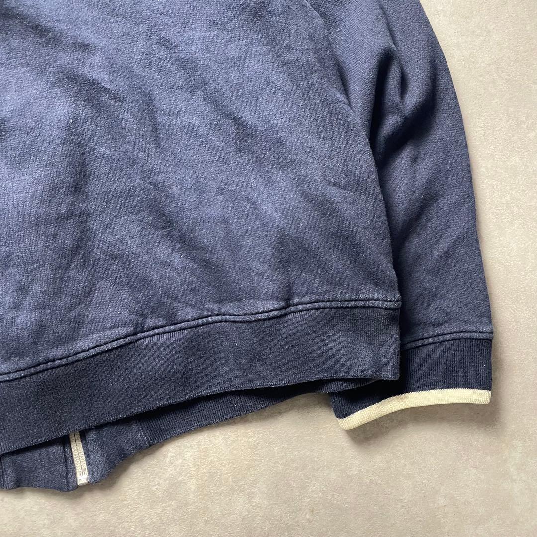 00sadidasスウェットトラックジャケットフェードダークネイビージャージ短丈