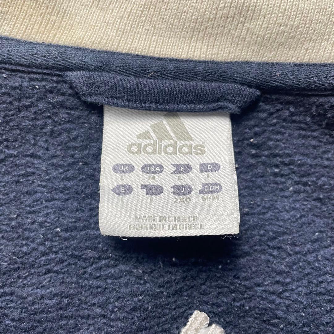 00sadidasスウェットトラックジャケットフェードダークネイビージャージ短丈