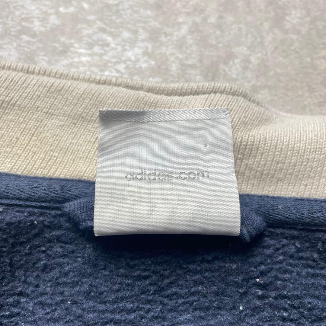 00sadidasスウェットトラックジャケットフェードダークネイビージャージ短丈