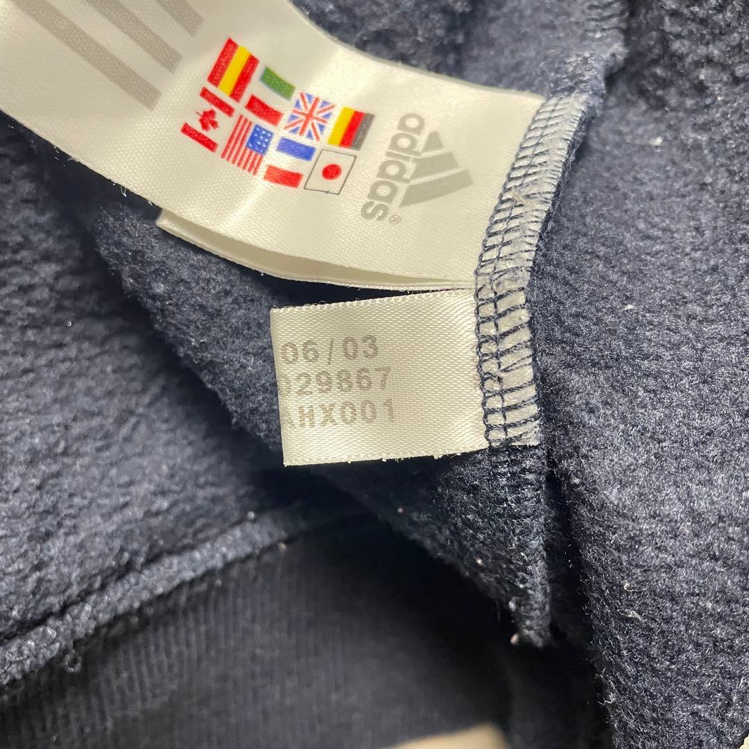 00sadidasスウェットトラックジャケットフェードダークネイビージャージ短丈