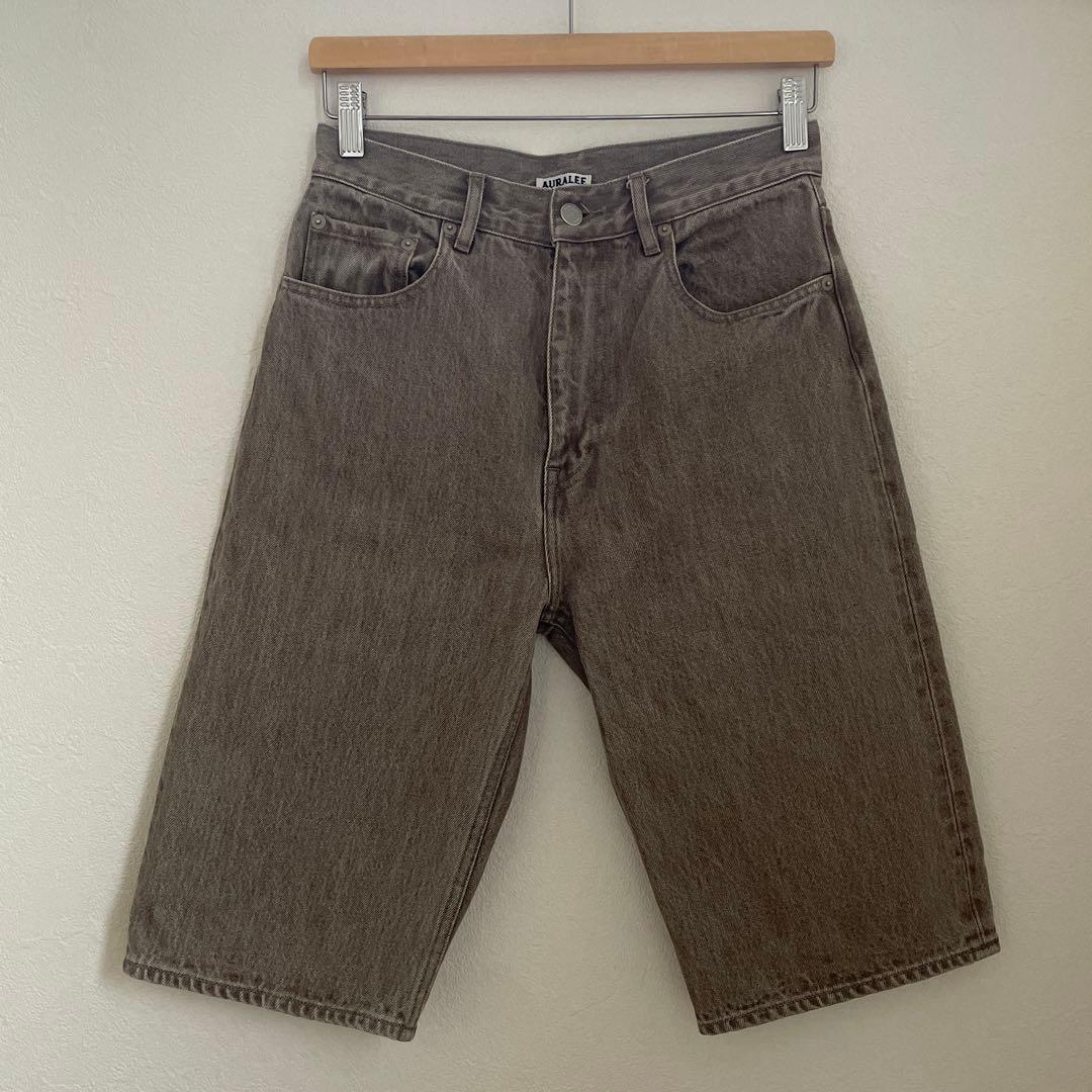 AURALEE BROWN DENIM SHORTS オーラリーデニムパンツ