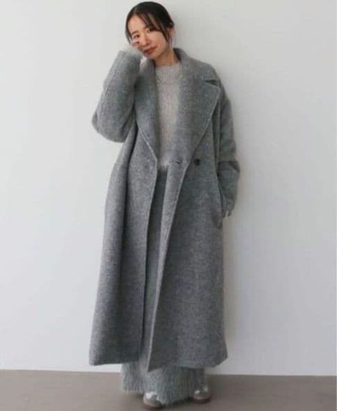 新品　未使用　タグ付き　アングリッド　スライバーチェスターロングコート　23AW