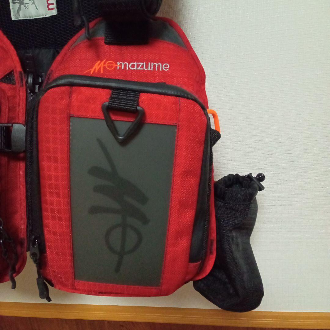 mazume フィッシングベスト レッド