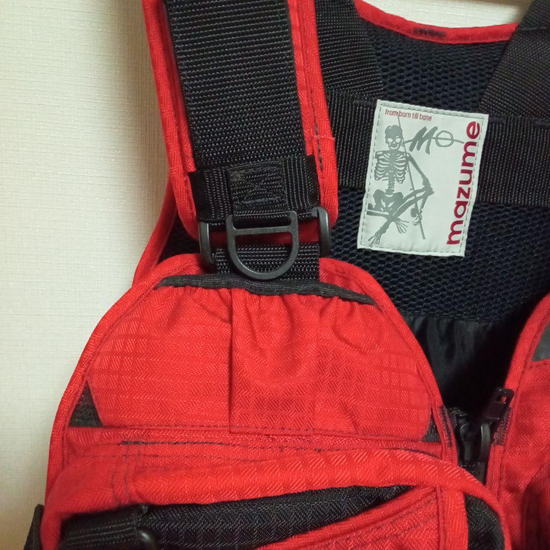 mazume フィッシングベスト レッド