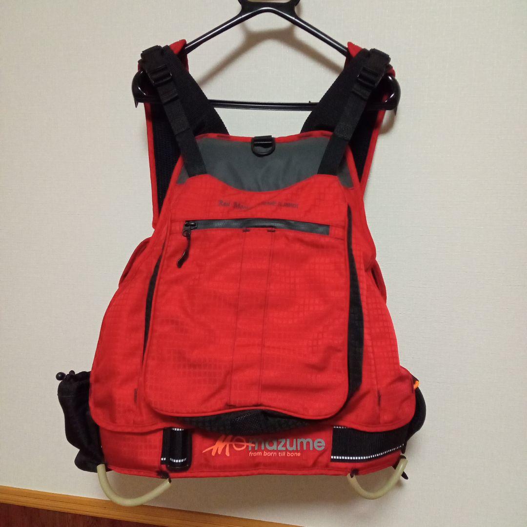 mazume フィッシングベスト レッド