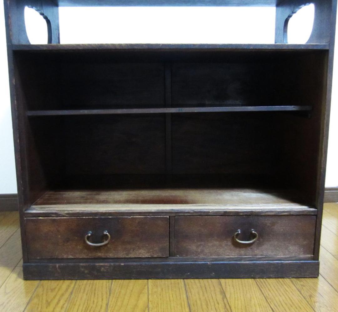 アンティーク 木製棚 茶棚 飾り棚 昭和初期～もっと古いかも？ レトロ