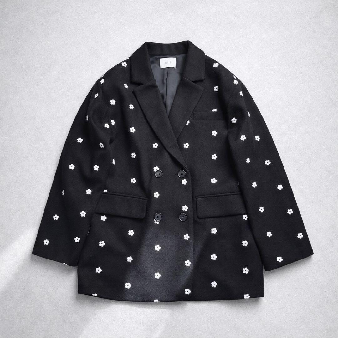 ELLIE 美品 2025 フラワージャケット ブラック