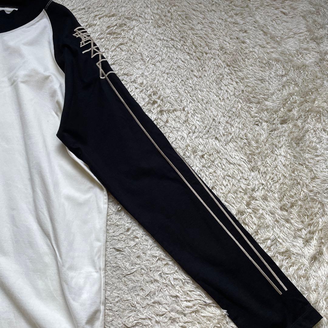 未使用⭐️ JULIUS ユリウス　トップス　モックネック　ラグラン　白黒　3