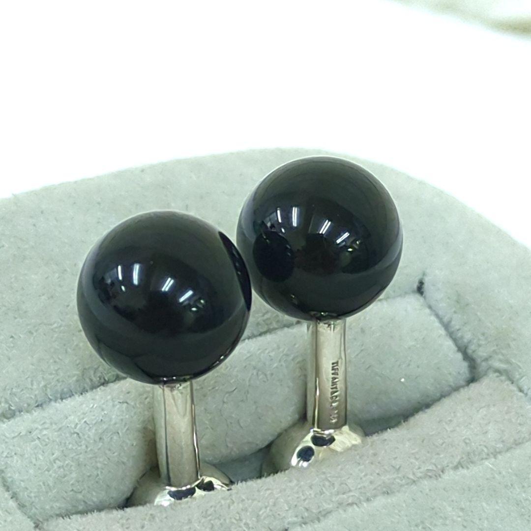 Tiffany ティファニー SV925 オニキス カフス ヴィンテージ