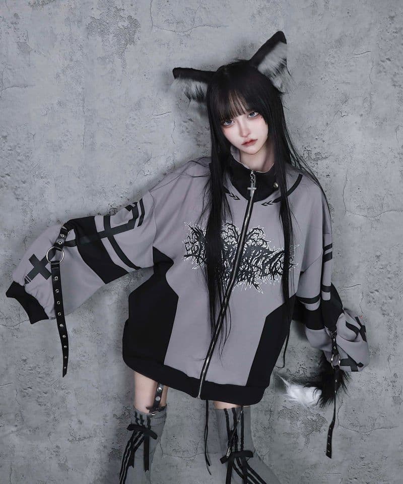 HIDOLATRAL THEODOL　近未来メタルジャージ　GRAY　地雷系