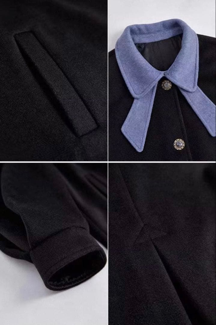 リボンカラーコート Sサイズ シンプル 綺麗 イイ女 冬アウター