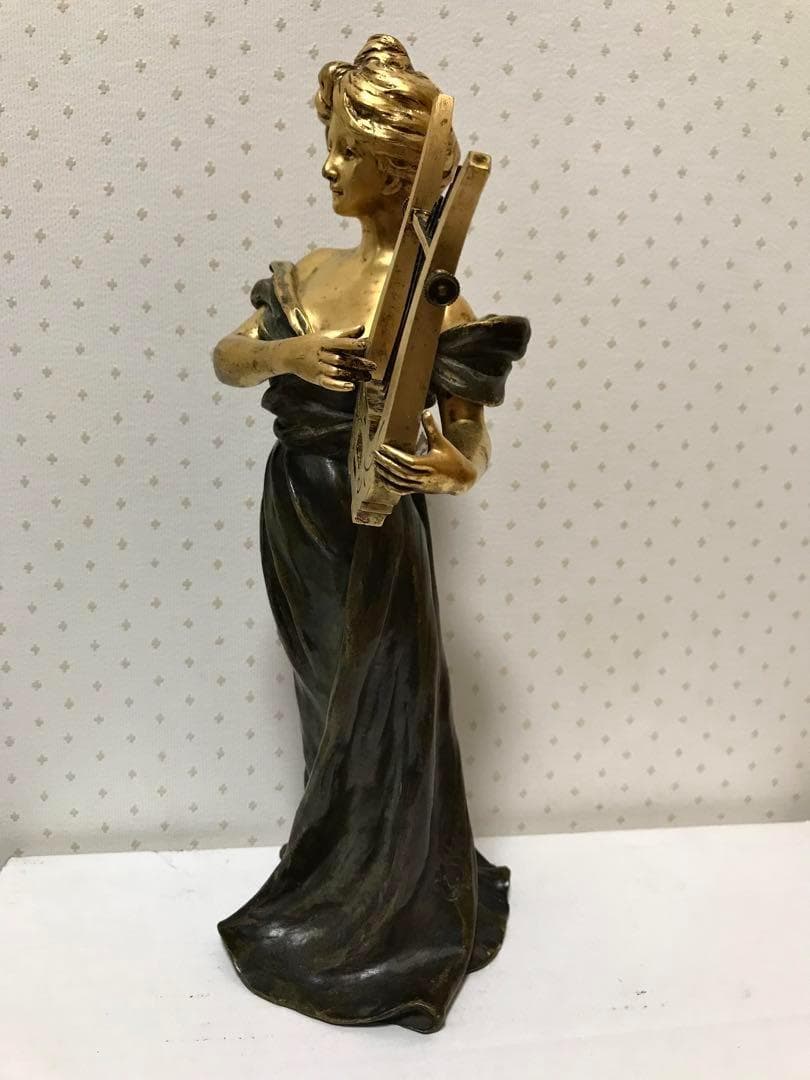 アンティーク アールヌーボー E.WANTE (1872-1960) ブロンズ像