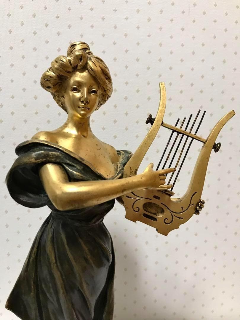 アンティーク アールヌーボー E.WANTE (1872-1960) ブロンズ像