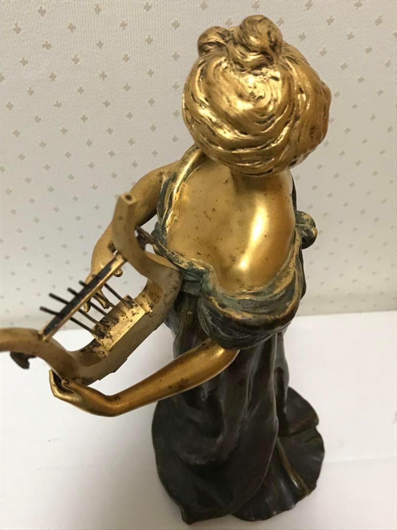 アンティーク アールヌーボー E.WANTE (1872-1960) ブロンズ像