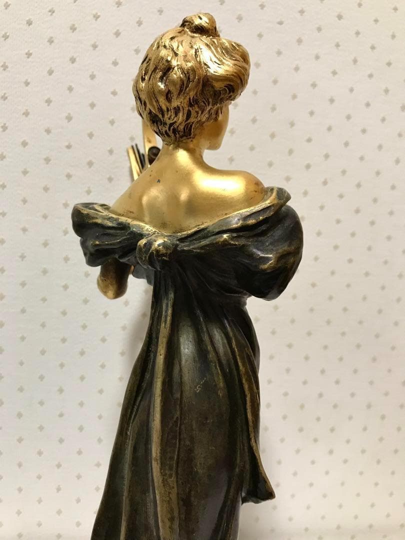 アンティーク アールヌーボー E.WANTE (1872-1960) ブロンズ像