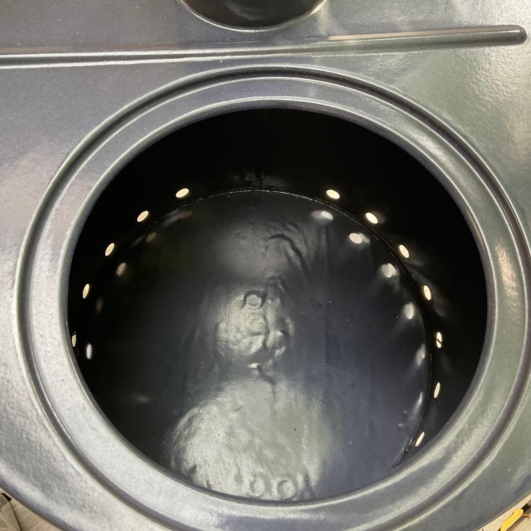 未使用 炉暖 AL-35 三重ホーロ (琺瑯ストーブ) 薪ストーブ バーベキュー