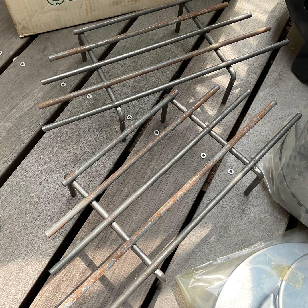 未使用 炉暖 AL-35 三重ホーロ (琺瑯ストーブ) 薪ストーブ バーベキュー