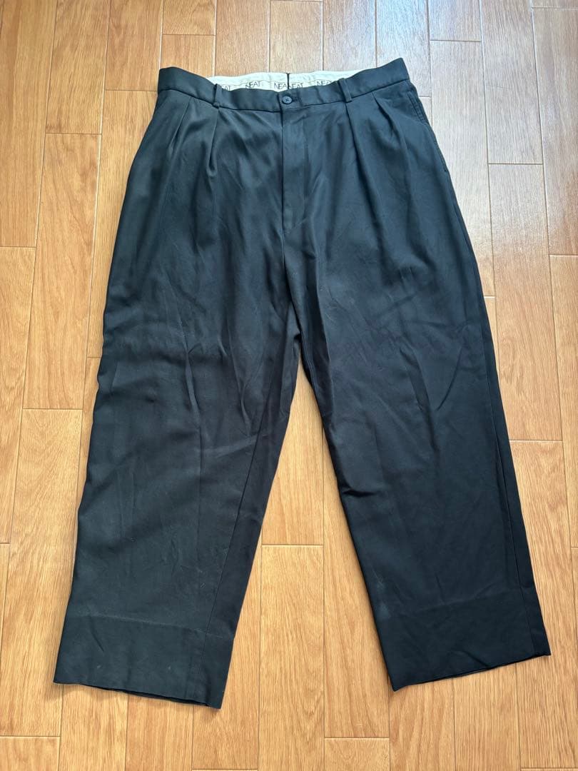 NEAT LUX Cotton Chino ブラック 48 チノパン スラックス