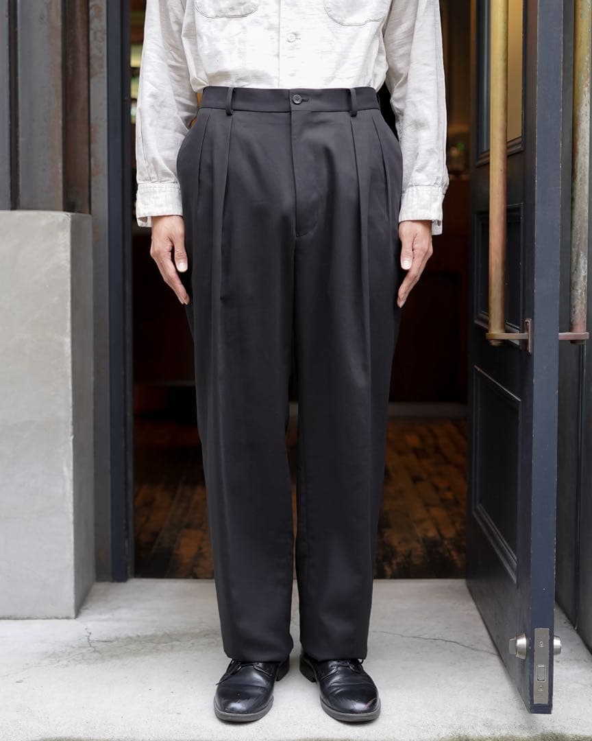 NEAT LUX Cotton Chino ブラック 48 チノパン スラックス